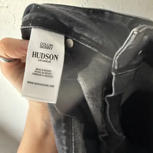HUDSON Collin Skinny Jeans Dark Wash Women's Size 28 Casual 2010s Grunge Gray
