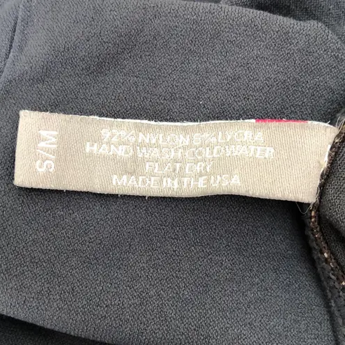 Last Tango M/L scoop neck ruched gray puckered fitted long sleeve top shirt EUC Size M