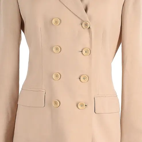 Morgan Taylor M.T. Studio Beige tan double breast Coat blazer size 6