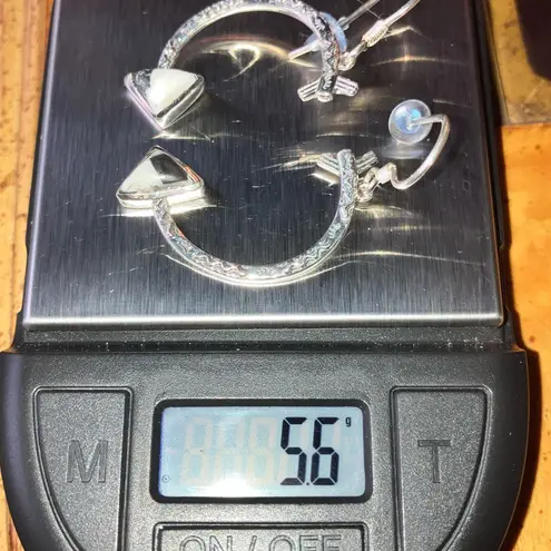 Genuine White Buffalo Sterling Silver Arrow Earrings