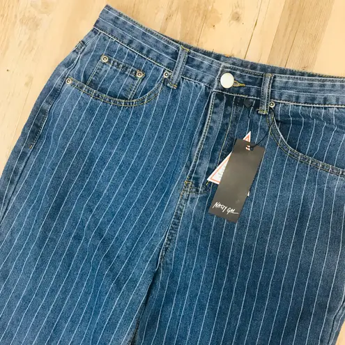 Nasty Gal NWT  Pinstripe high waist mom jeans sz 6.