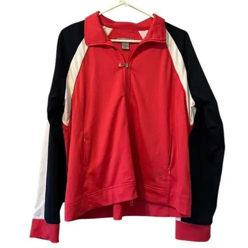 Oleg Cassini Sport Women Long Sleeve Zip Warm-Up Jacket Sz XL Preppy Athleisure - Image 1