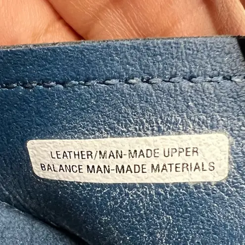 Spenco Hampton Patent Leather Thong Sandals Navy Blue Sz 6