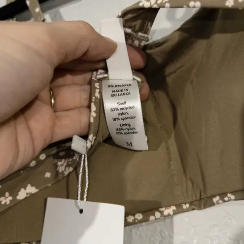 ANDIE NWT Olive Ditsy Flower The Bora Bora Swim Top Size Medium