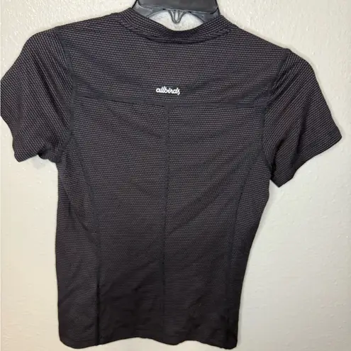Allbirds Women's Natural Run Short Sleeve T-Shirt Sz xs Natural Black