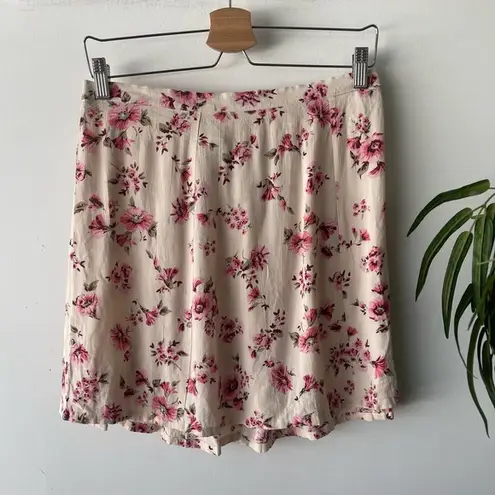 Amuse Society  Skirt Womens Large Cream Floral Boho Cottage Prairie Summer