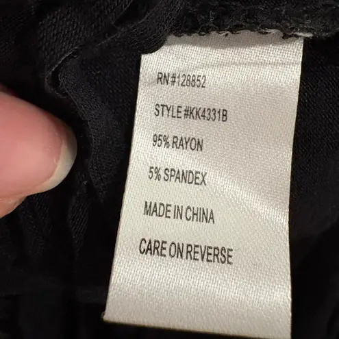 Hot Kiss Black Fringe Tank Top Size M