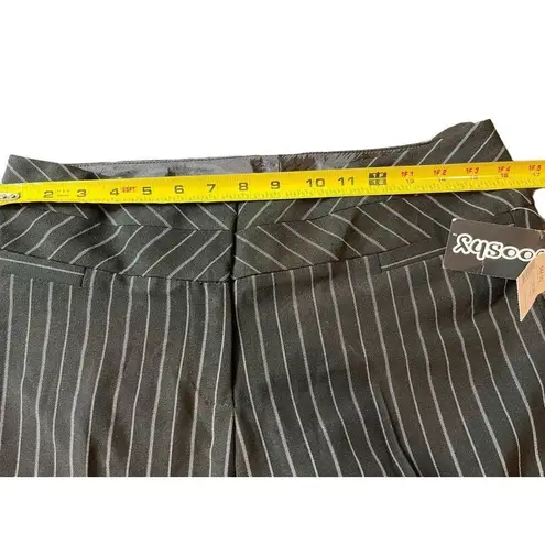 Stooshy Black White Pin Stripe Flare Career Dressy Size 7 Pants NWT
