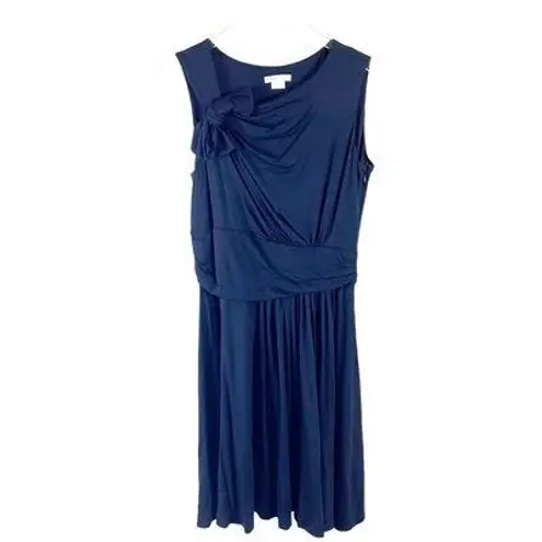 Paule Ka Size XL Black Silk Blend Sleeveless Dress Hidden Zip