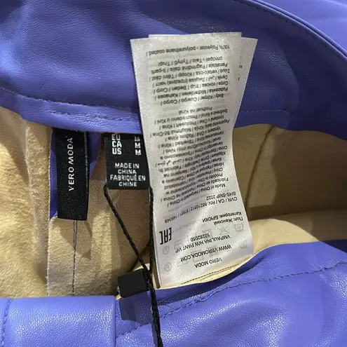 VERO MODA NWT Paulina High Waist Faux Leather Pants in Very Peri