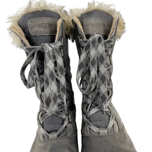 Keen Hoodoo III Tall Waterproof Winter Boot Women's Size 7.5 Faux Fur Gray