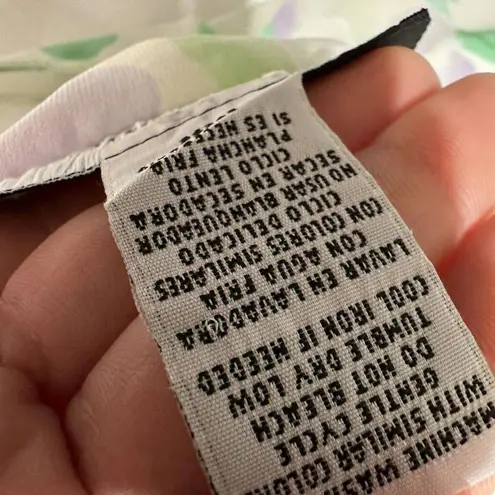 Sag Harbor Midi Dress Sz 6P 6 Petite Pastel Floral Sleeveless Tie Back