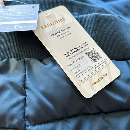 Fabletics NWT  Aspen Puffer Jogger COLOR: BLUE NOVA - Image 6