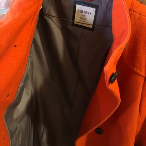 Old Navy Orange Wool Coat