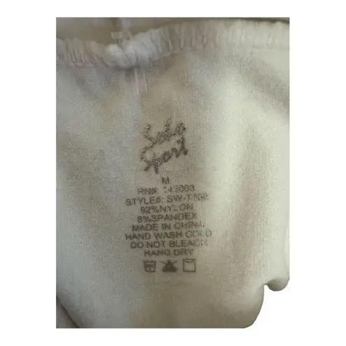 Solo Sport Cream Work It Out Sleeveless Hoodie Tank Top Size M Size M