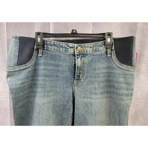 Isabel Maternity Jeans Blue Stretch Waist Skinny Crop Women's Size 14 NWT