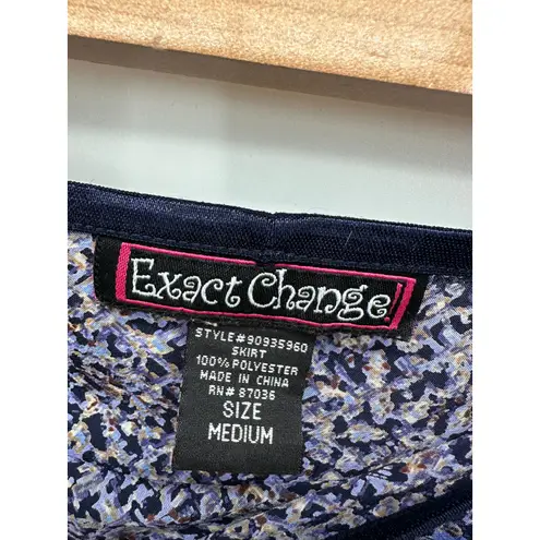 Exact Change Womens Purple Floral Mini Skirt Size M Y2K Skater Slip Coquette Size M - Image 6