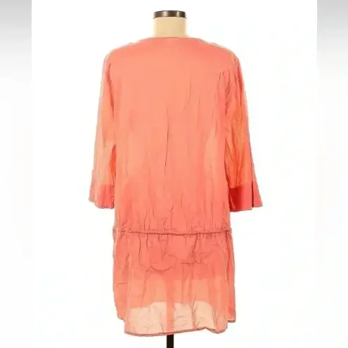 Lands' End Lands’ End Orange Sherbet Cotton Embroidered Swimsuit Coverup Size M Medium