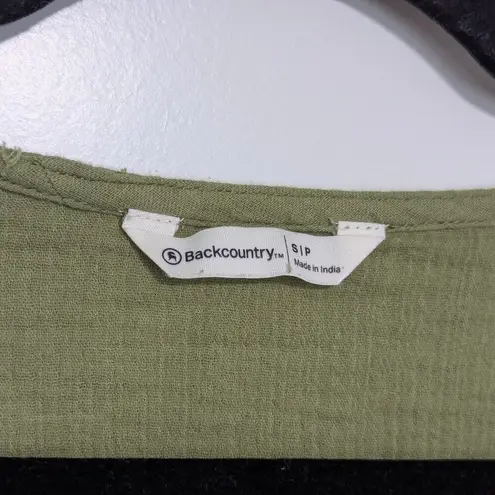 Backcountry Sleeveless Cotton Gauze Jumpsuit Olive Green Gorpcore Earth Tones