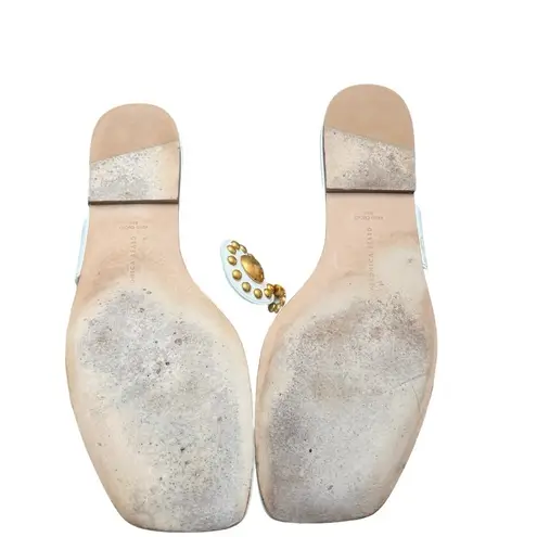 Veronica Beard - Minari Slip On T Strap Embellished Slide Sandals Sz 8