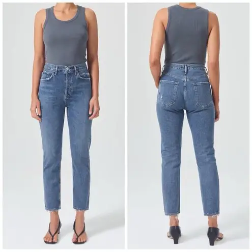 AGOLDE  Riley High Rise Straight Crop Jean Frequency