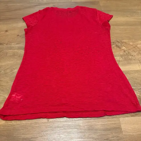 Juniors Size Large 11/13 Rocker Girl Red Christmas S/S T