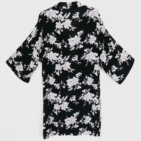 Spiritual Gangster  Maya Black Floral Kimono Robe