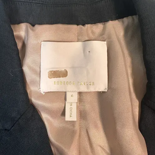 Rebecca Taylor Blazer 6 | Black | Blush Lining | Viscose Blend | MSRP $549