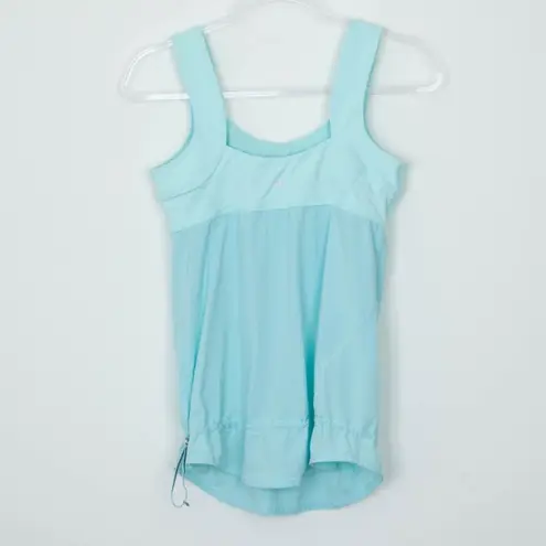 Lululemon Womens Run: Ta Ta Topper Tank Top Size 6 Aquamarine Running Workout Blue