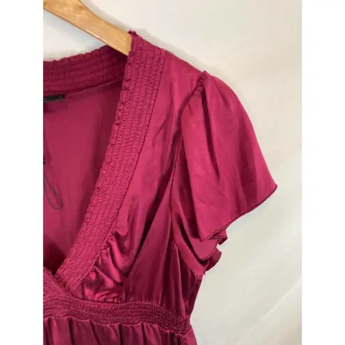 BCBGMAXAZRIA  Silk Babydoll Blouse Size Medium