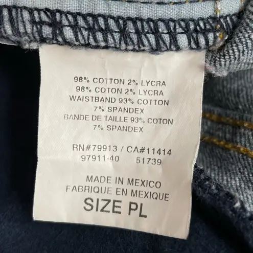 Motherhood Maternity Shirt Panel Straight Leg Jeans Blue Petite Large