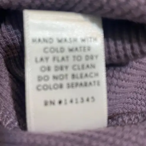 Daydreamer · Small · Lavender Waffle Knit Notch Neck Thermal Top Long Sleeve New