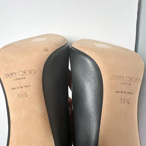 Jimmy Choo Lark 100 Studded Black Bootie Leather Heels Size 39.5