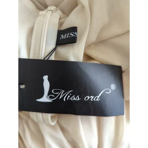 Miss Ord Bell Sleeves Mini Dress Cream Womens Est. MED NWT Coquette Babydoll