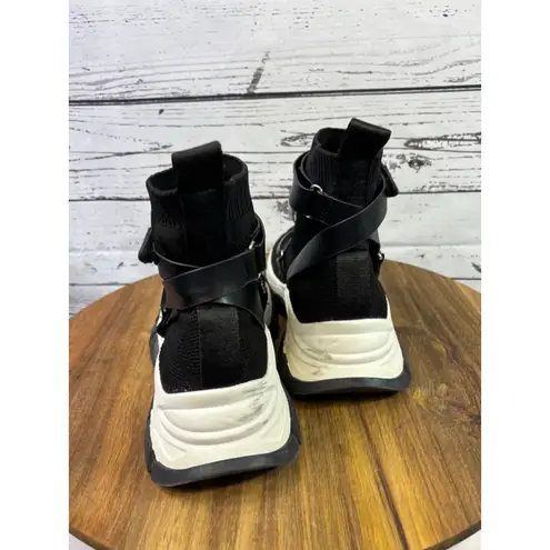 Women's JLO Black & White Sock Chunky Sneakers Size 9