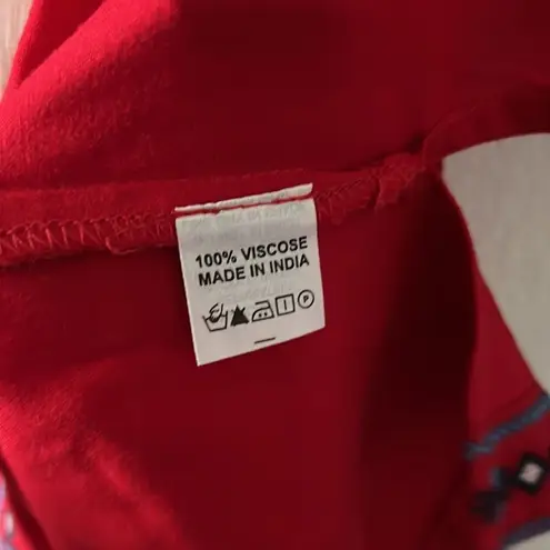 Melissa Odabash Red Nadja Embroidered Short Mini Women's Dress size Small