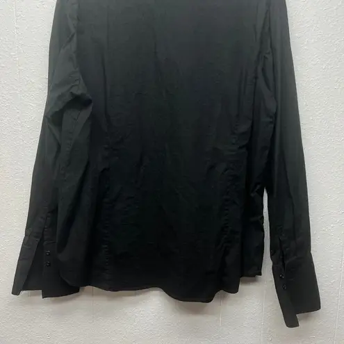 Esabel C. Womens Classic Core Workwear Office Academia Timeless Shirt Size XXL Black