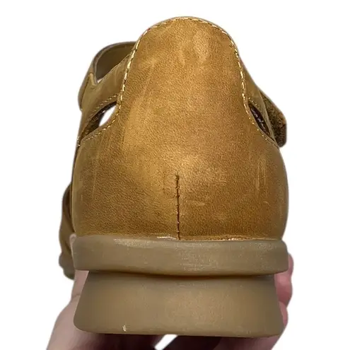 Comfortiva “Persa” Women’s Size 10N Narrow Tan Brown Leather Fisherman Sandals