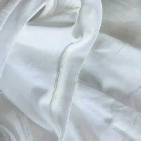 J Crew Factory White Ruffle Sleeve Eyelet Cotton Top XS NWT