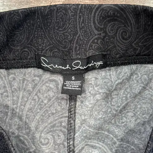 French Laundry Bohemian Geometric Black Patterned Leggings Soft Material Small