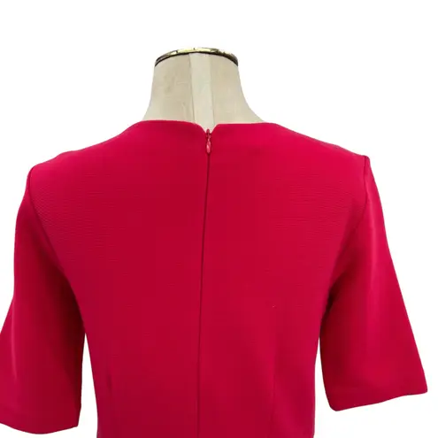 Hobbs London Lexia Dress Ribbed Hot Pink Size US 6