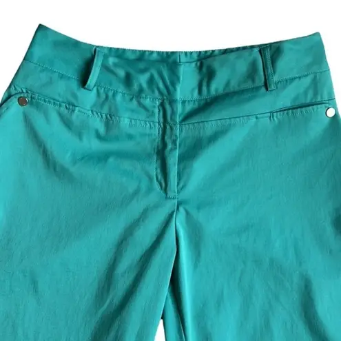 Tail Turquoise Crop Capri Golf Pants Size 6 Blue