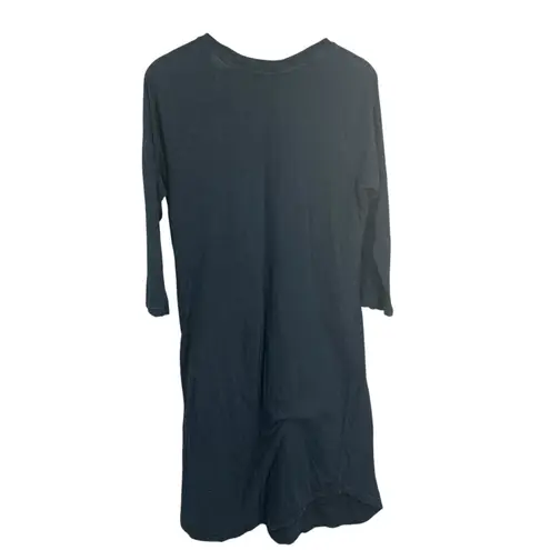 James Perse T-Shirt Dress Dark Blue Slub Knit Size 3 (Large)