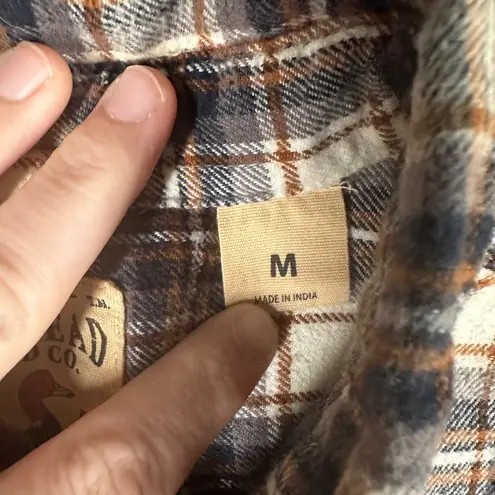 Red Head Brand Co Shirt Womens Medium Long Sleeve Plaid Flannel Button Up Shirt