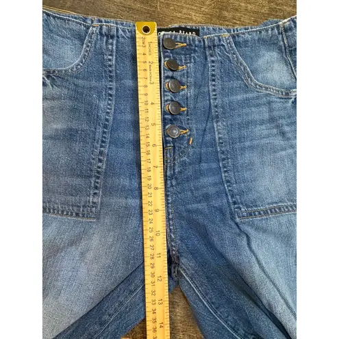 Veronica Beard Crosbie High Waist Crop Wide Leg Jeans in Juno Blue Size 28/6