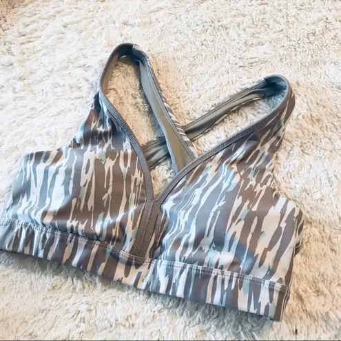 JoyLab  Gray Camo Pattern Sports Bra Size Small