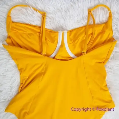 ONIA New! x WEWOREWHAT Citrus Danielle one piece swimsuit, size M