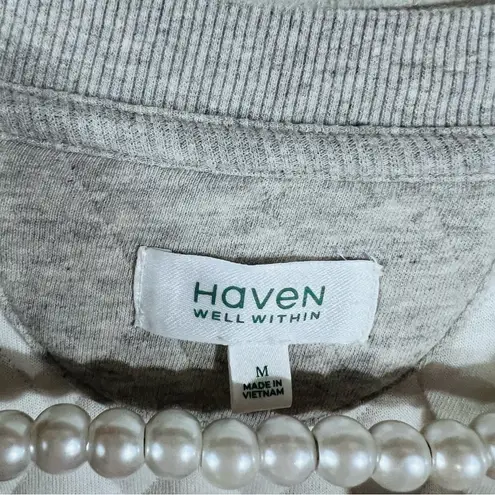 Haven Well Within Quilted Gray Crewneck Sweatshirt Size M Size M