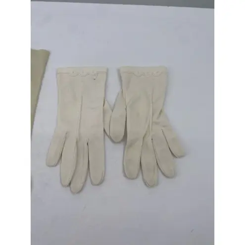 Lot Of 2 VTG Cotton Women's Fashion Gloves Kay Hansen Washable Long Short