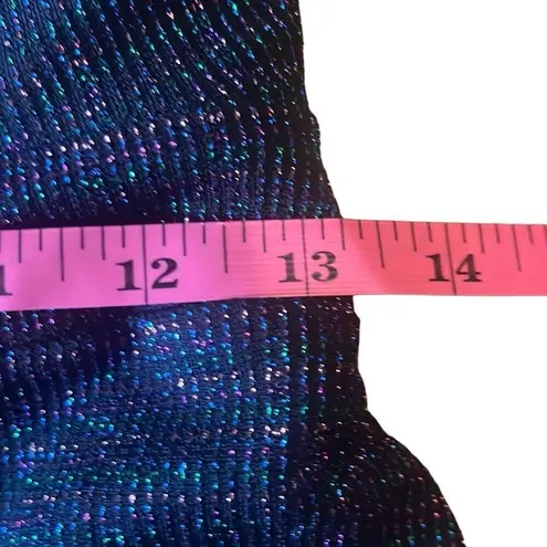 Harlyn XS Navy Pink Metallic Halter Cowl Neck Jumpsuit Glam Party Dressy NYE NWT Blue